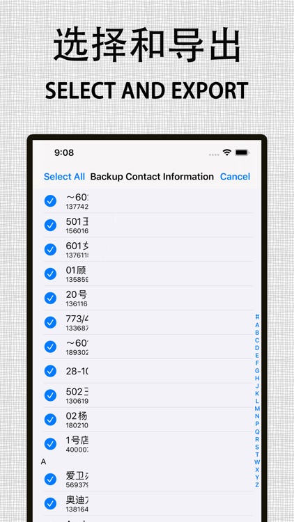 Save contacts to Excel