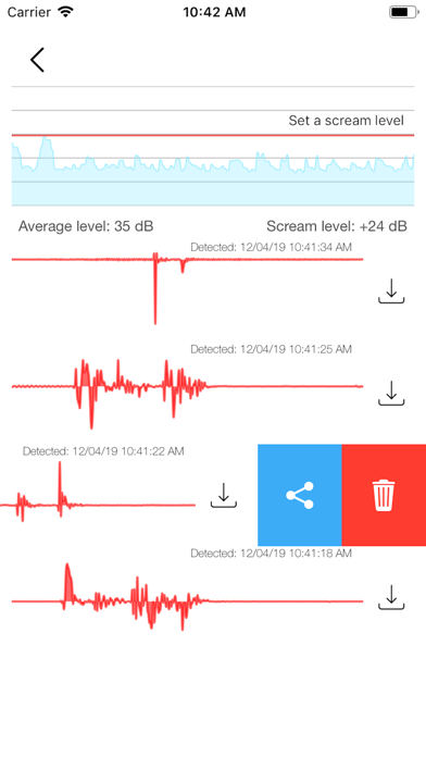 Scream Tracker - detect noises screenshot 2