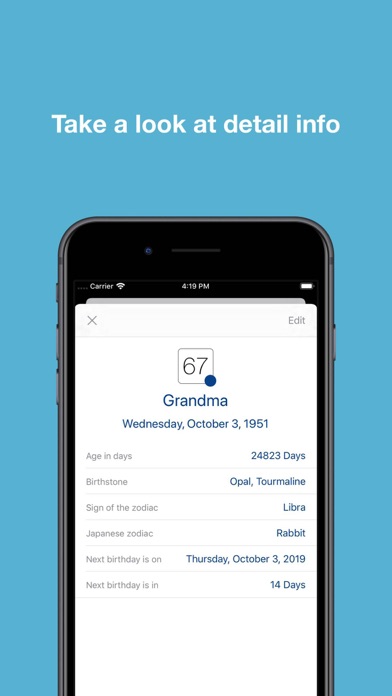 Ages & Birthdays Pro screenshot 3