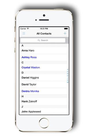 Private Contacts Lite App - náhled