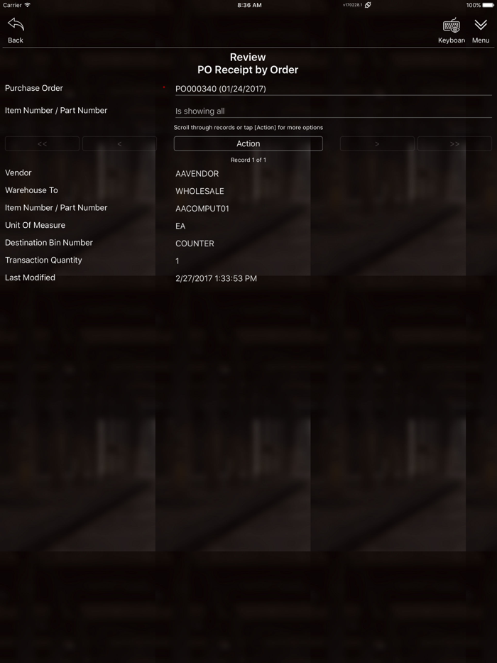 Scanco Acumatica Warehouse