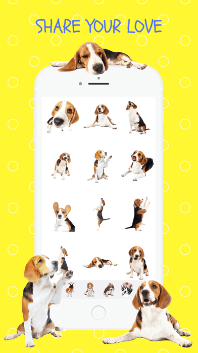 Beagle Fun Emoji Stickers screenshot 2