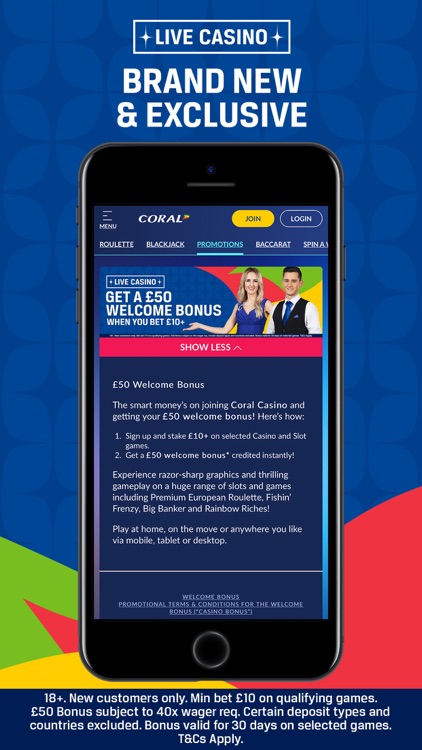 Coral Live Casino Games App screenshot-0
