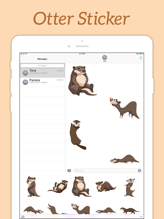 Funny Otters Stickers screenshot 3