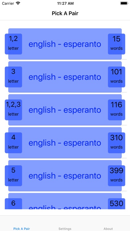 PickAPair Esperanto - English