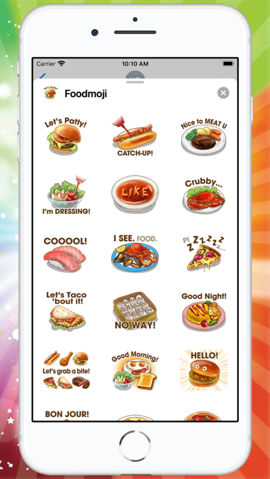 Foodmoji stickers for iMessage