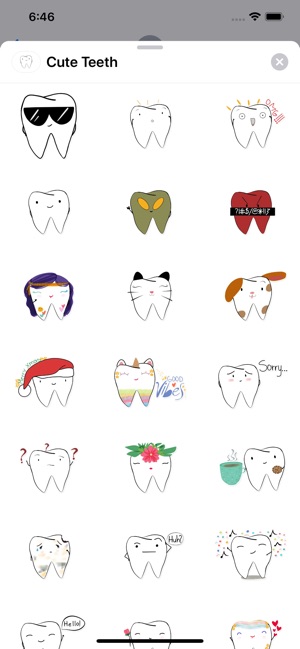 Cute Teeth Sticker Pack