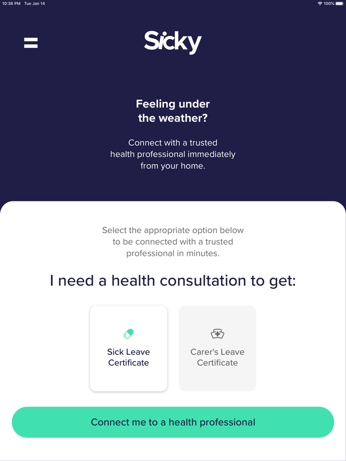 Sicky Medical Certificate