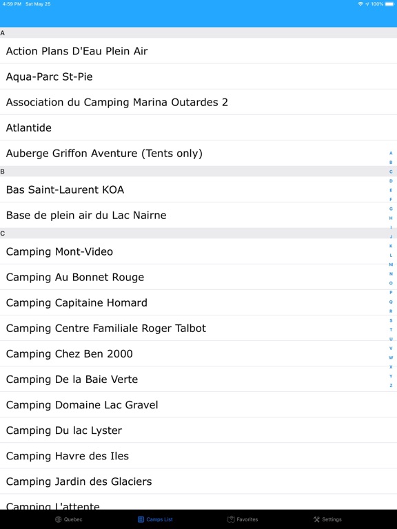 Screenshot #6 pour Quebec – Campgrounds RV Parks