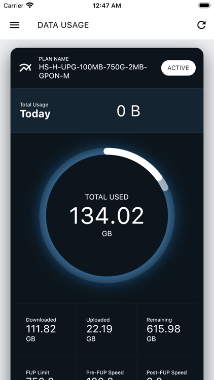 B S N L Pro WiFi Data Usage