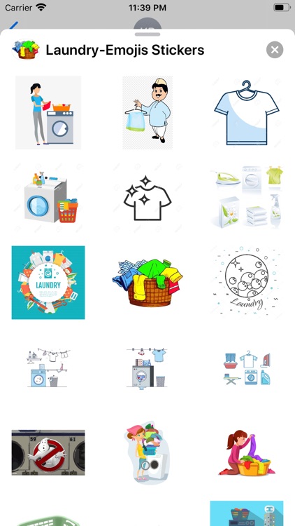 Laundry-Emojis Stickers