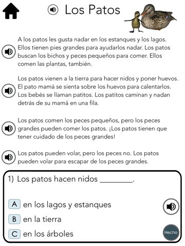 Spanish Reading Comprehension screenshot 2