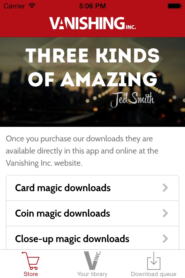 Vanishing Inc. Magic app screenshot 2
