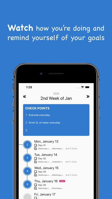 Blue Diary - daily tasks, memo screenshot 2