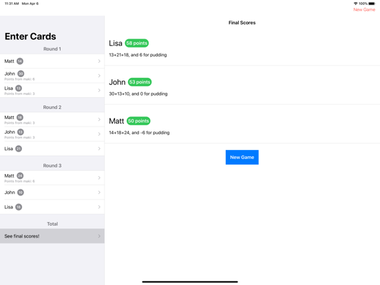 Screenshot #5 pour Sushi Go Scoring!