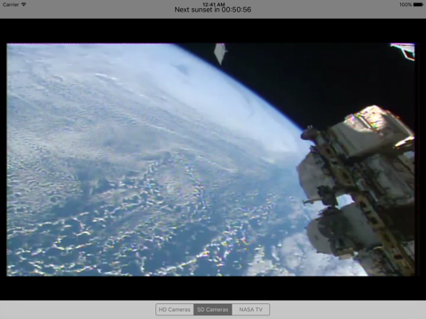 Скриншот из ISS Live Now