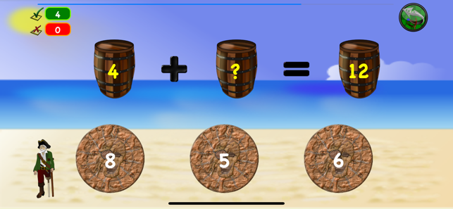 Games Math Pirate Learn Lite(圖4)-速報App