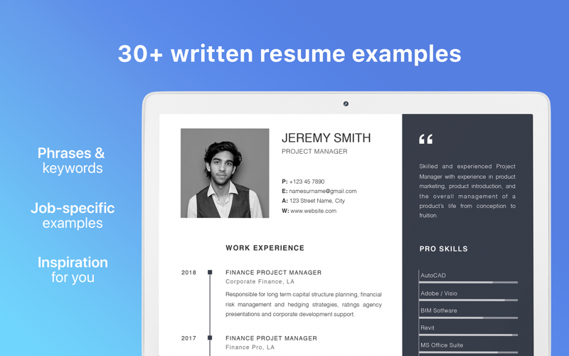 Resume, CV Maker - Templates screenshot 4