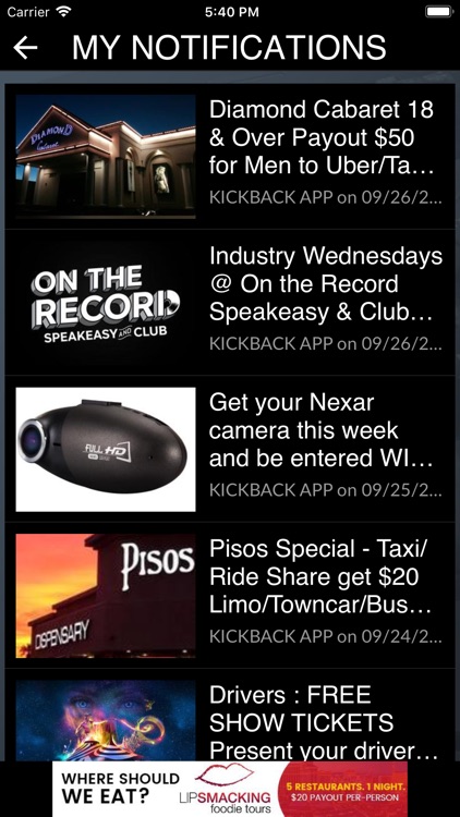 VEGAS KICKBACK APP