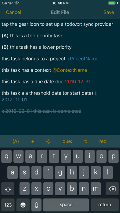 SwiftoDo for todo.txt Screenshot 6