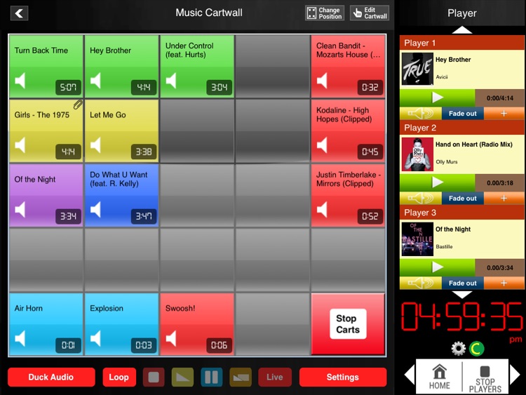 Audio Cartwall Studio for iPad