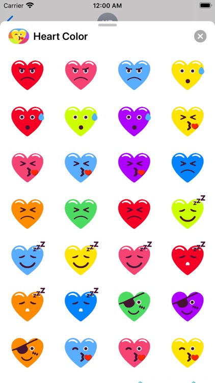 Heart Face Multicolor Stickers screenshot-8