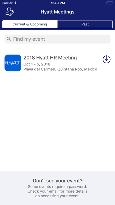 How to cancel & delete Hyatt Meetings from iphone & ipad 1