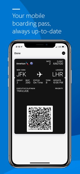 American Airlines app screenshot