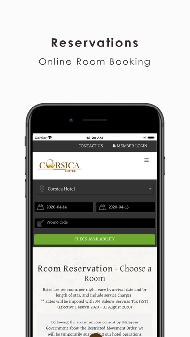Corsica Hotel - Booking screenshot 2