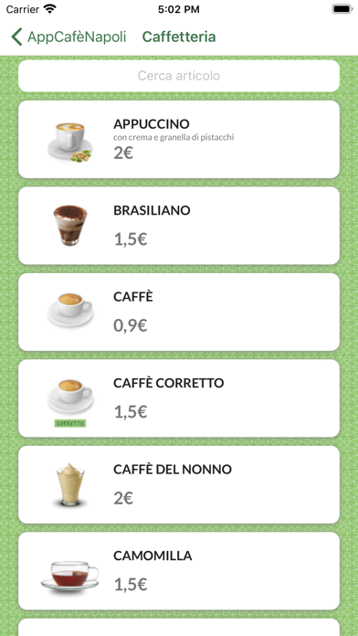 App Cafè screenshot 2