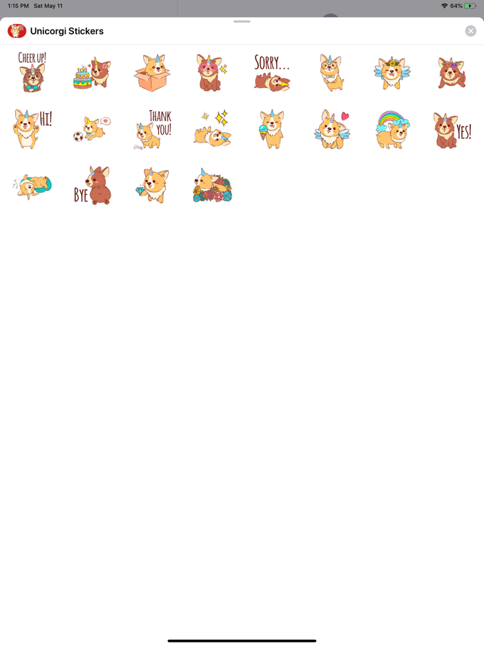 Unicorgi Stickers