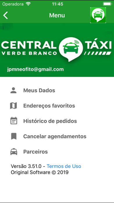 Central Táxi Verde Branco screenshot 3