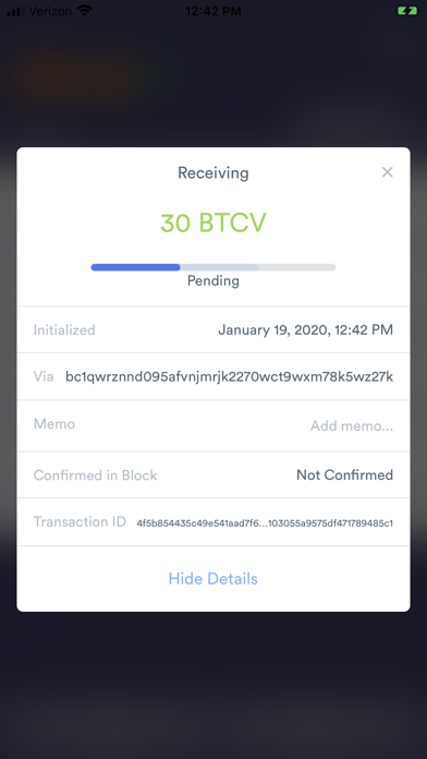 BitcoinV Wallet (BTCV) screenshot 3