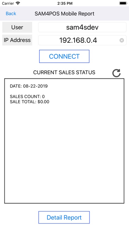 Sam4POS Mobile Report