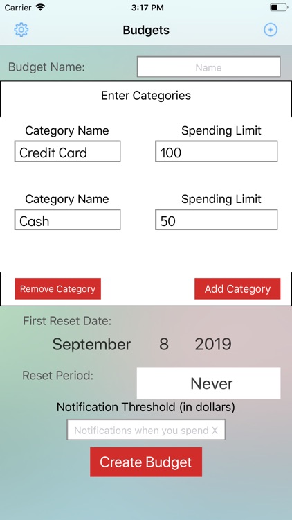 Budget Threshold