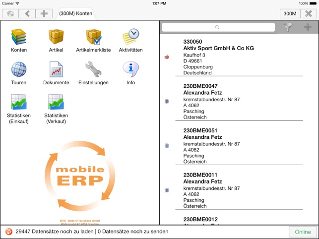 BITS mobile ERP für WINLine