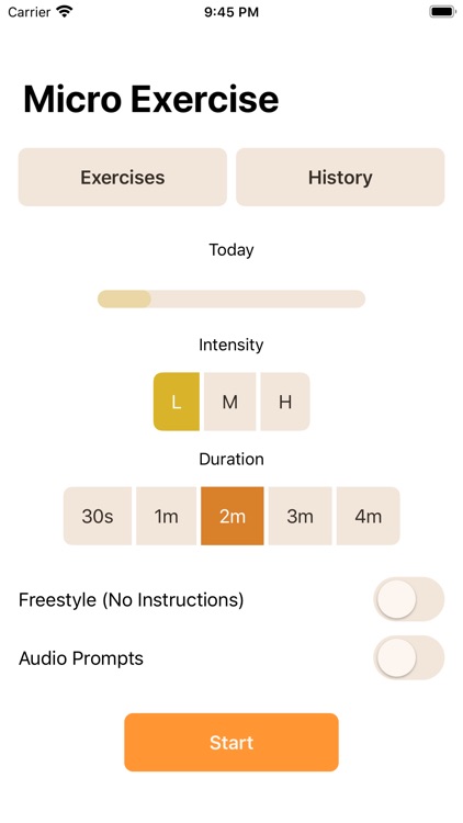 Micro Exercise (at home)