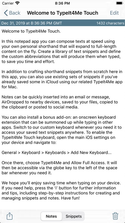 TypeIt4Me Touch