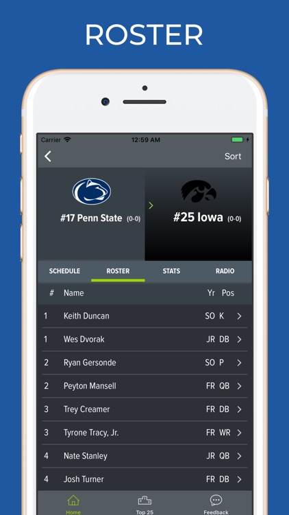 Iowa Football Schedules