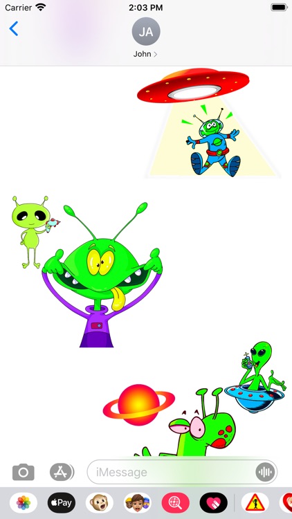 Alien Emoji Space Stickers