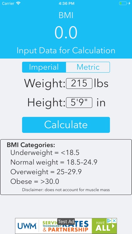 Bmi Calculator Fast Simple By Josiah Rininger