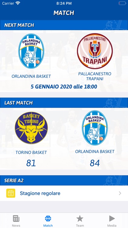 Orlandina Basket App