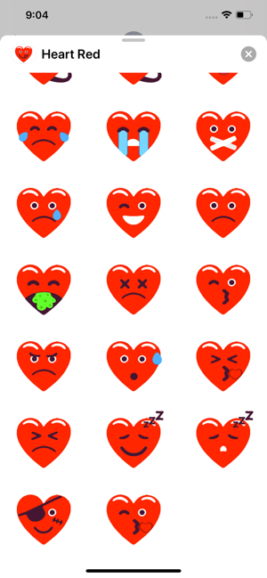 Heart Red Love Emojis Stickers(圖4)-速報App