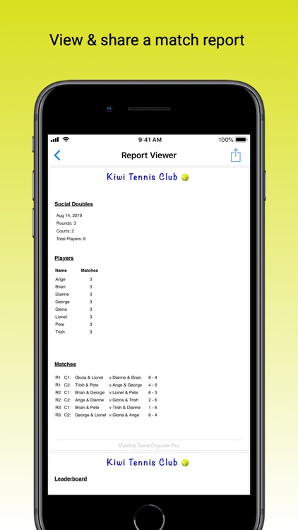 MatchUp Tennis Organizer Pro screenshot-8
