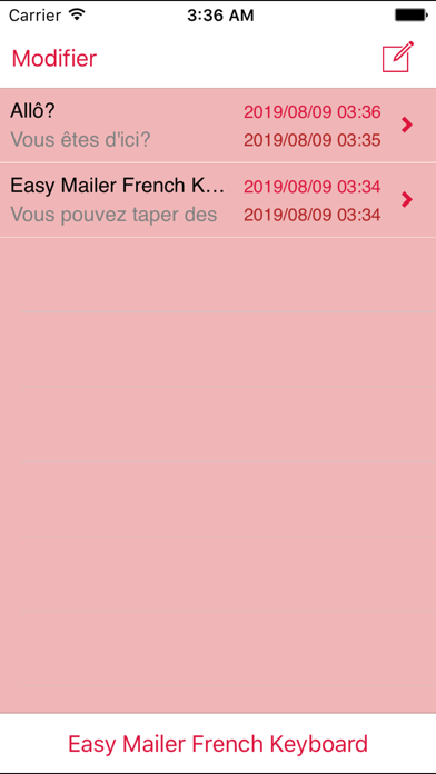 Easy Mailer French Keyboard Screenshot 3