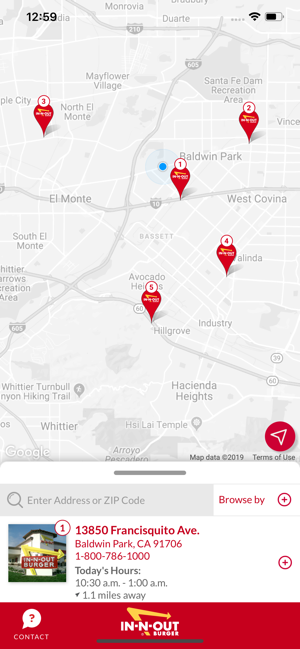 In-N-Out Locator