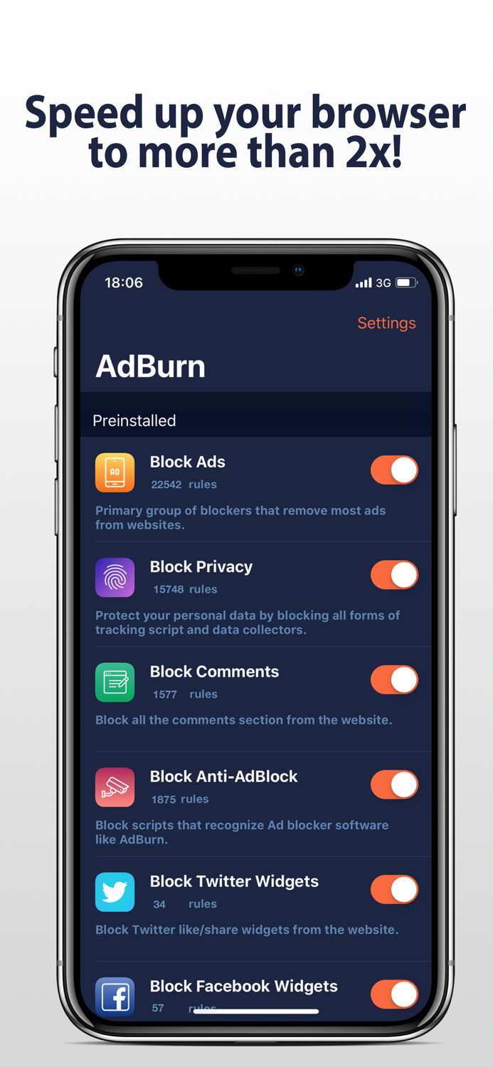 AdBurn - Adblock block ads