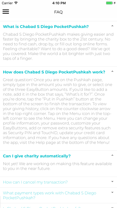 Chabad S Diego PocketPushkah screenshot 4