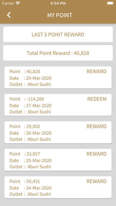 Aburi Sushi Membership screenshot 3