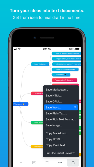 How to cancel & delete WriteMapper 2: Mind Map from iphone & ipad 2
